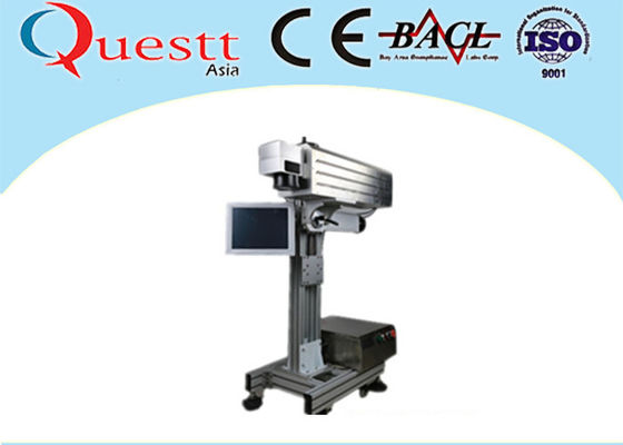 30W, das Laser-Markierungs-Maschine für Flaschen auf Förderer-Automatisierungs-Linie fliegt