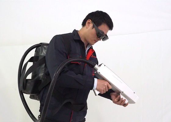 100W BackPack MOPA Fiber Laser Rust Removal Machine for Cleaning Graffiti